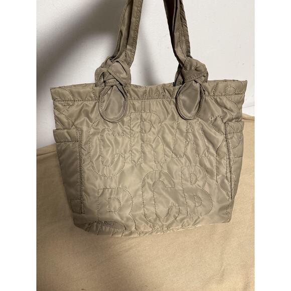 Marc by Marc Jacobs Tote Bag Womens Khaki Pretty Nylon Quilted Logo Shoulder - Picture 6 of 13